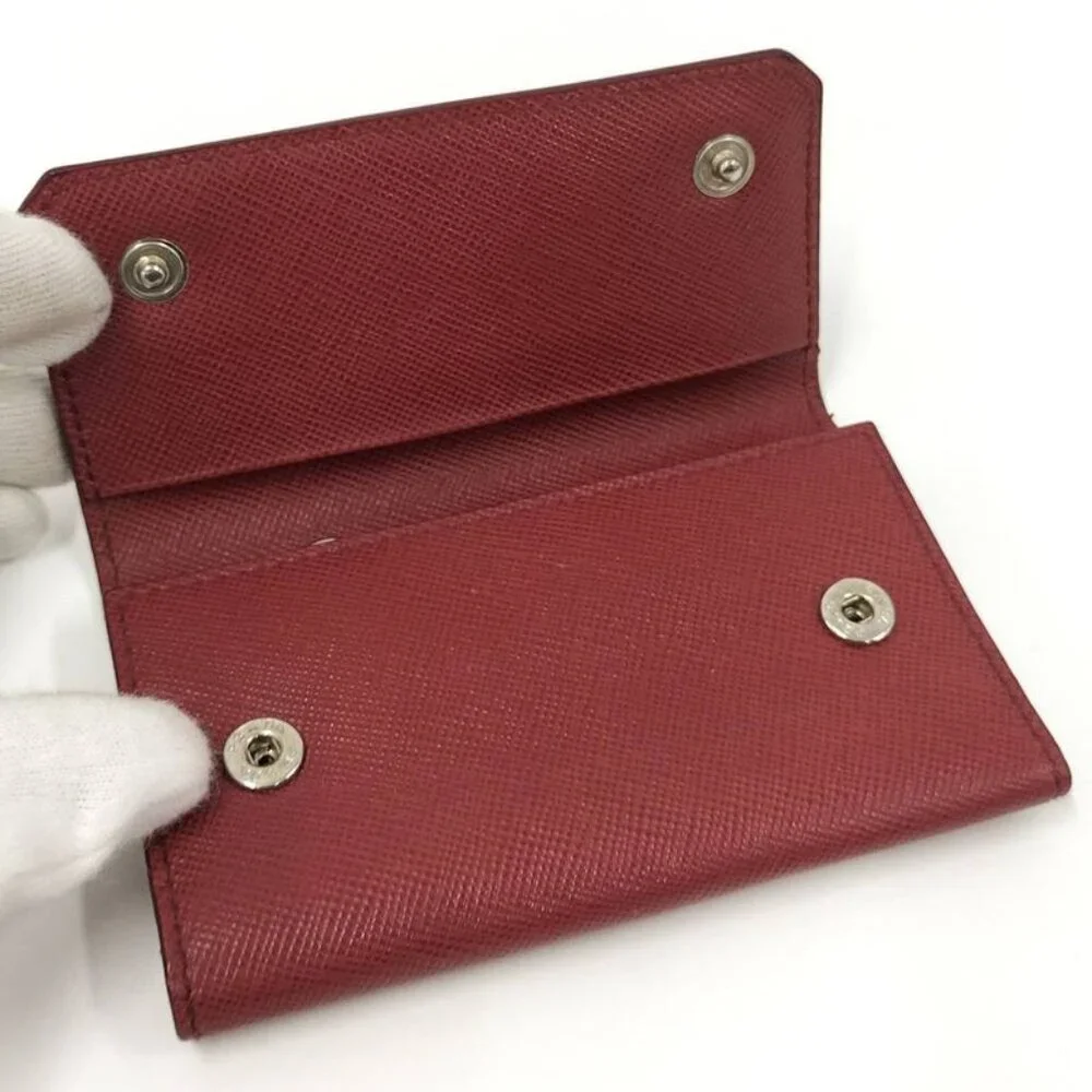 Prada Saffiano 6 Key Case Leather Red_3